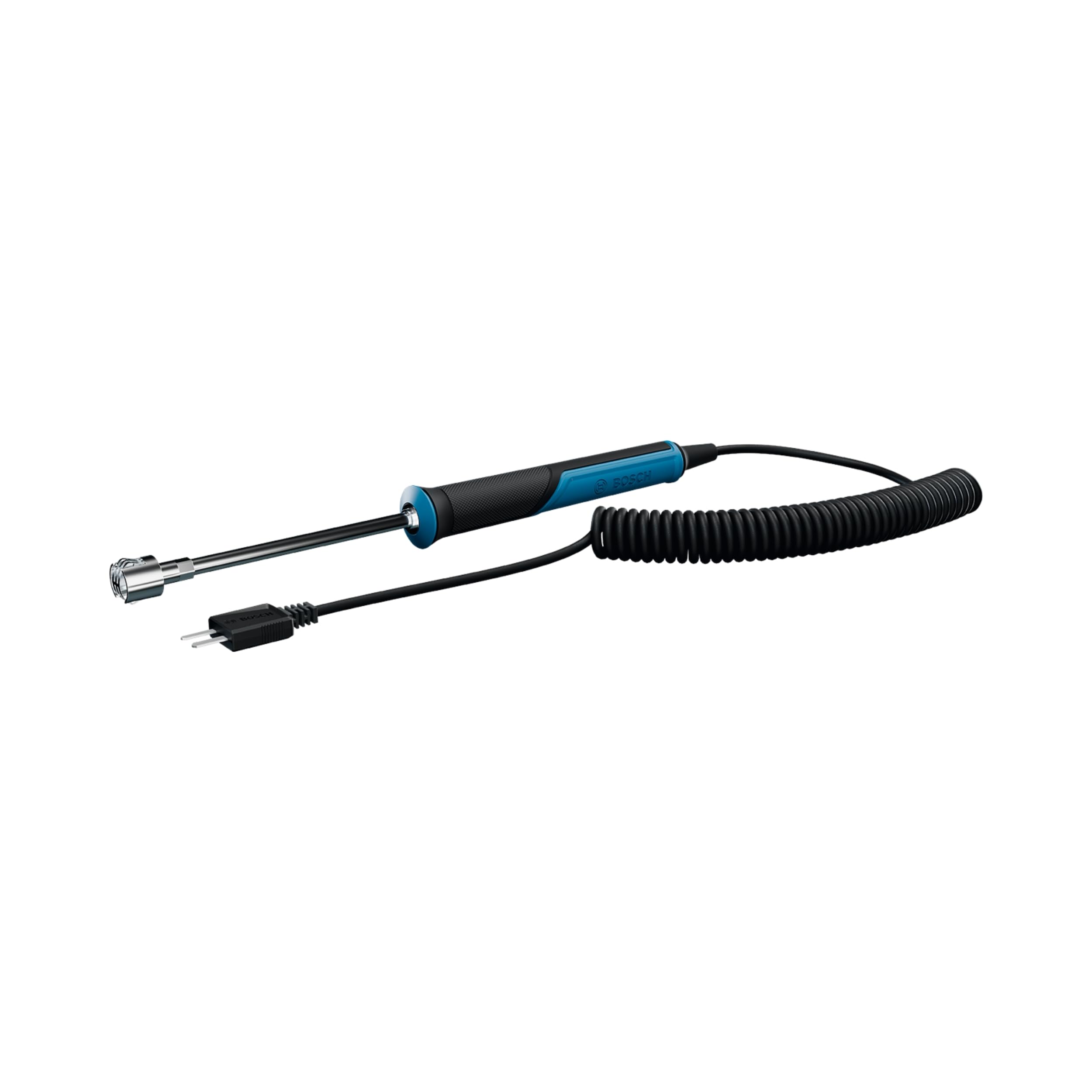 Bosch PRO Sonda di temperatura (tipo K) per superfici (da -40 °C a +400 °C, punta ottimizzata, cavo da 500 mm estendibile fino a 2.000 mm, impugnatura ergonomica)