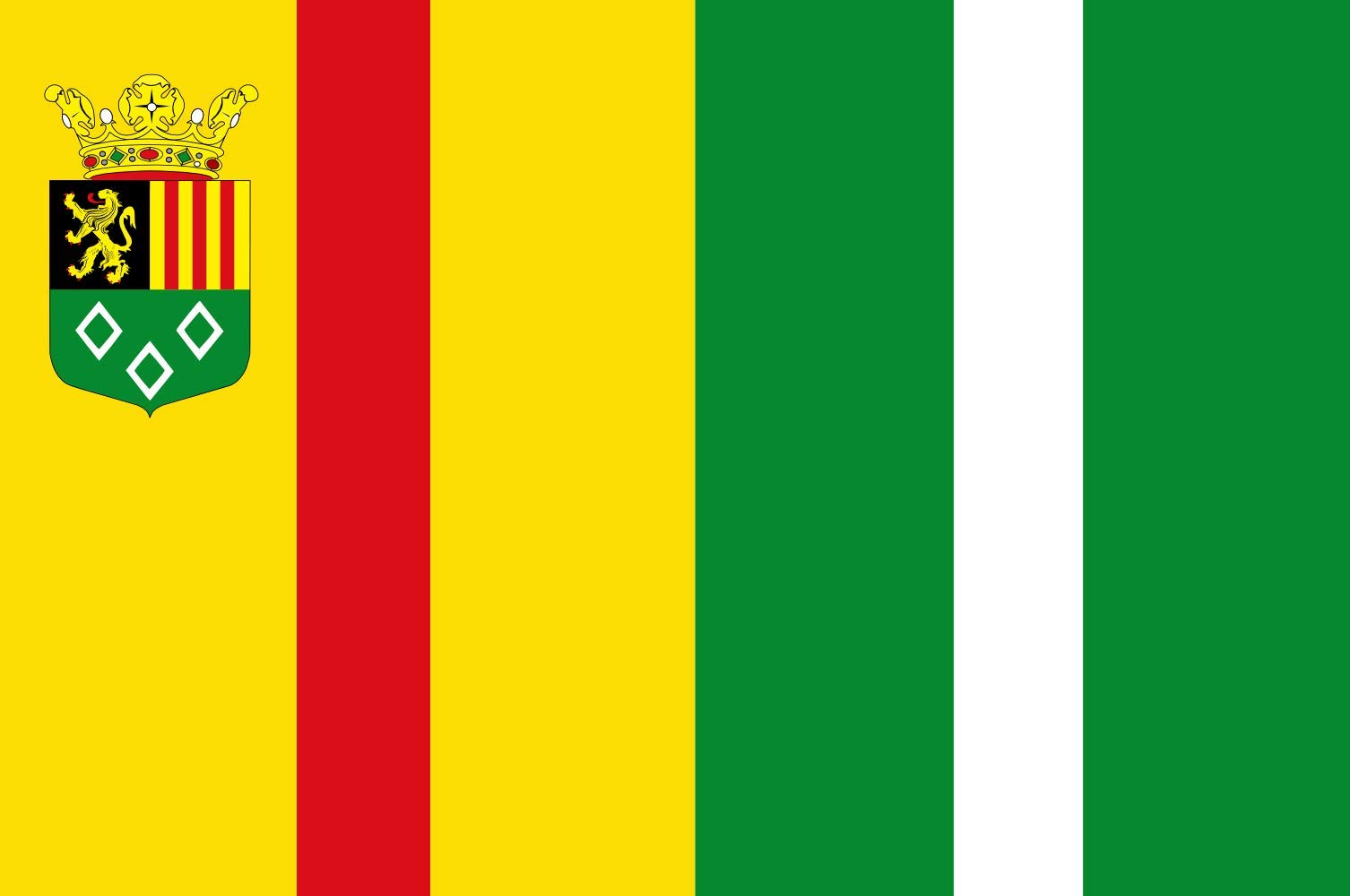Drapeau Fijnaart en Heijningen grand format vlag de l'ancienne municipalité