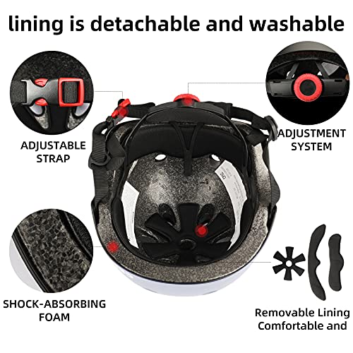 Image of Kids Bike Helmet,Toddler Skateboard Helmets for Ages 2-3-5-8-14 Years Boys Girls，Adjustable Multi-Sport Bicycle Skateboarding Football Roller Skating Scooter Rollerblade Balance Bike Helmet