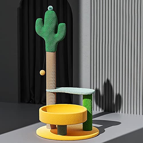 Gato Cactus Scratching Post 25 Polegadas Alto Cactus Cat Scratcher Com Hanging Ball Sisal Scratching