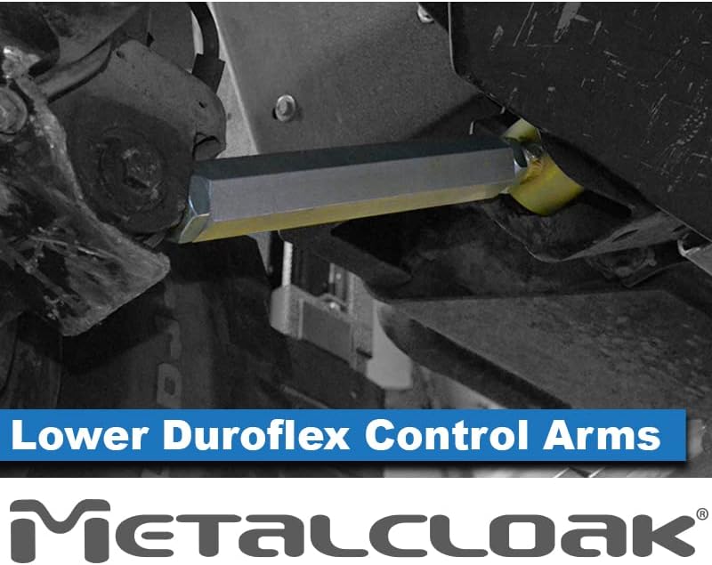 MetalCloak Duroflex Control Arm Set, Double Adjustable Aluminum Short Arms, Compatible with TJ/LJ Wrangler, Precision Engineered, Patented Duroflex Joint, Made in USA