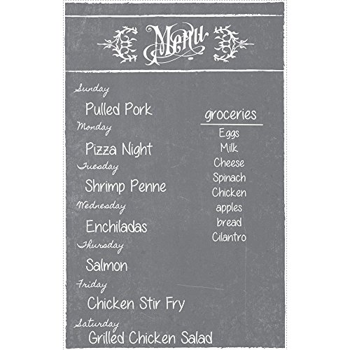 Gray Menu Fridge Magnet