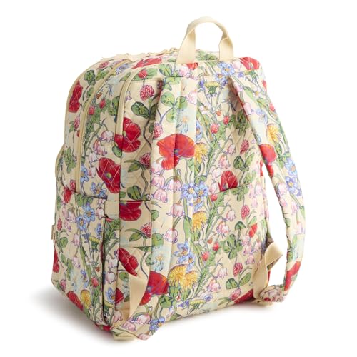 Image of Vera Bradley Women's Premium Cotton Large Bancroft Backpack - 15 inch Laptop & Trolley Sleeves - All the Pretty Wildflowers, 28L