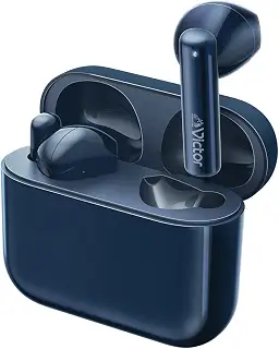 JVCケンウッド Victor HA-A4T-AN ワイヤレスイヤホン Bluetooth Ver.5.4 ブルー | 開放型 インナーイヤー タッチ操作 合計30時間再生 防滴
