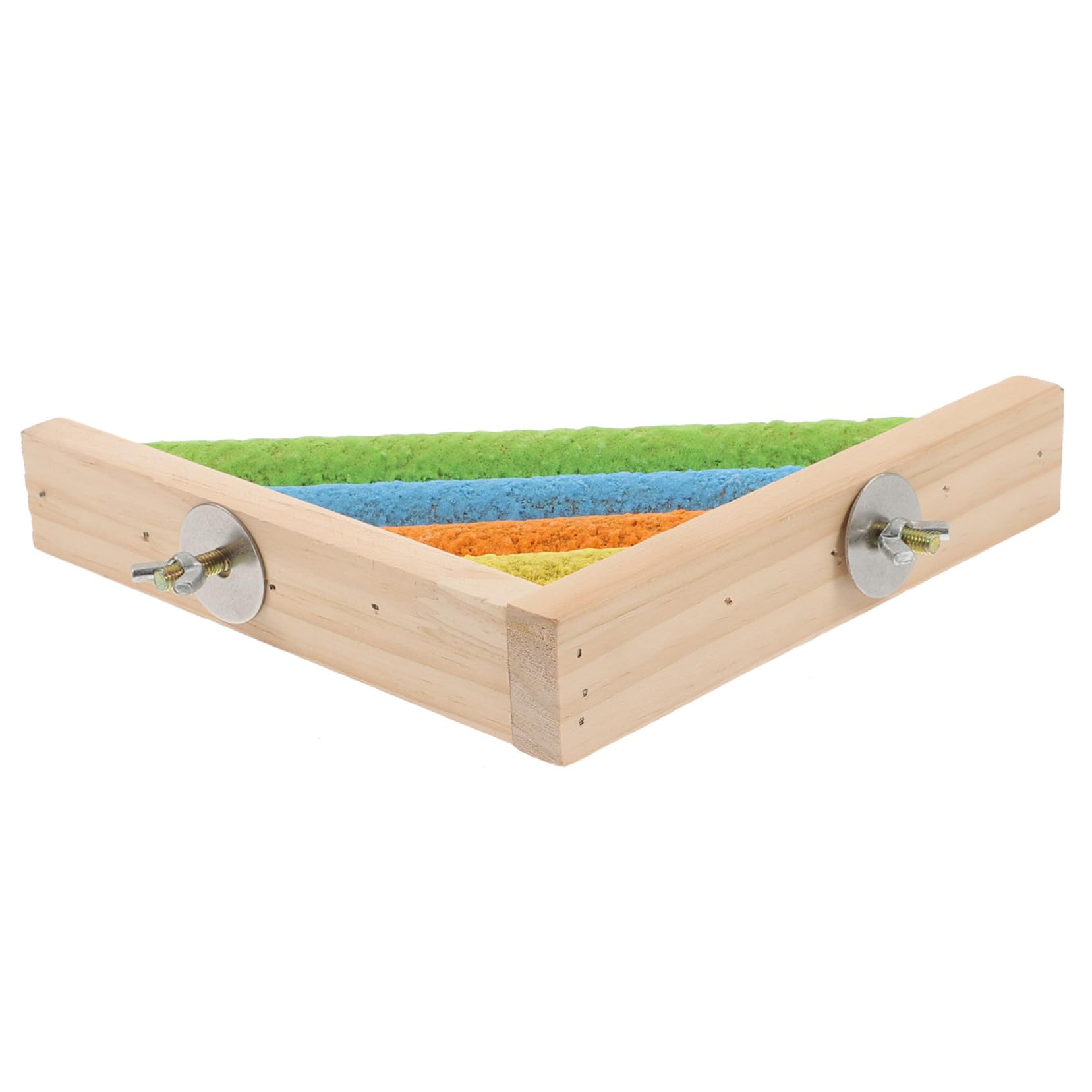 POPETPOP Wooden Parrot Activity Bar Bird Climbing Stand for Cockatiels Parakeets and Birds Design Encourages Exercise and Coordination Easy Installation Colorful Grind Sticks