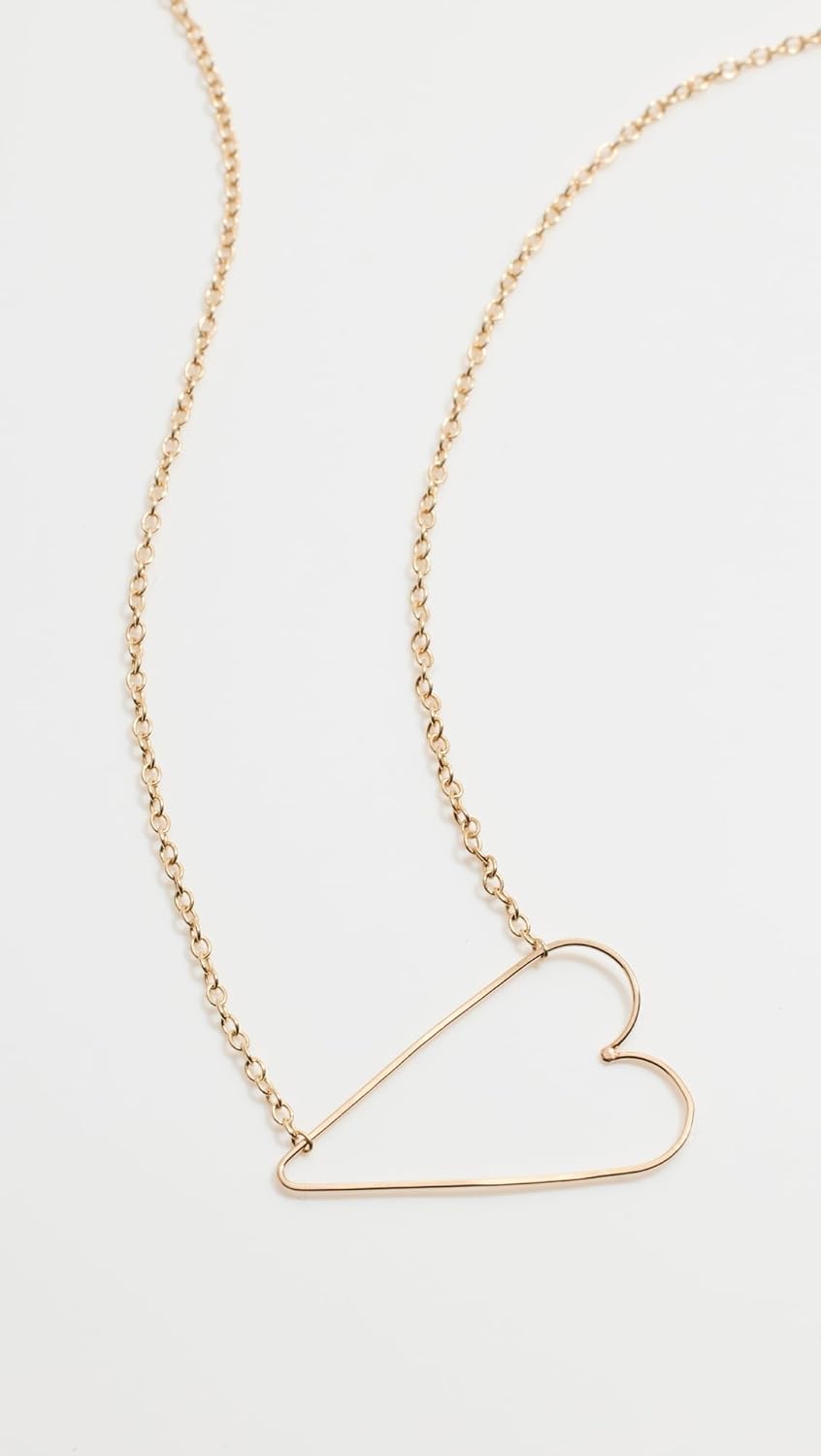 Zoe Chicco Women's 14k Tiny Anchored Heart Necklace, Yellow Gold, One Size - Image 2