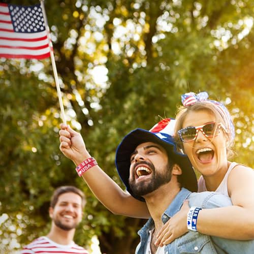 Bracelets en silicone drapeau américain pour partager la fierté US - 4