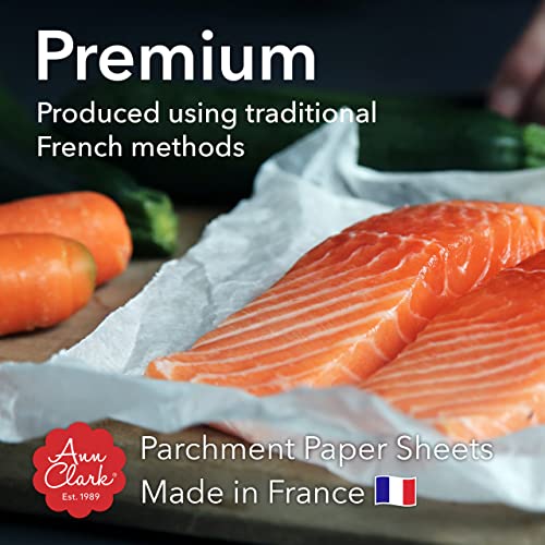 Ann Clark Cookie Cutters Parchment Paper Sheets for Baking, Made in France, Natural Nonstick 16" x 12" Precut 100 Sheets