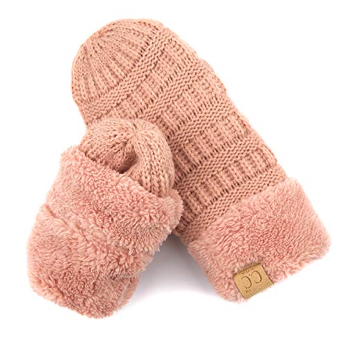 C.C Colorful Ribbed Knit Children's Mittens – Warm, Soft & Cozy Winter Gloves2