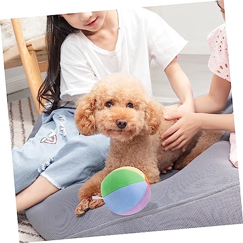WOONEKY Gefüllte Plüsch Hundeball Quietschspielzeug Für Kleine Und Mittelgroße Hunde Interaktives Haustierspielzeug Mit Knackigem Geräusch Für Welpen Und Kauen Training