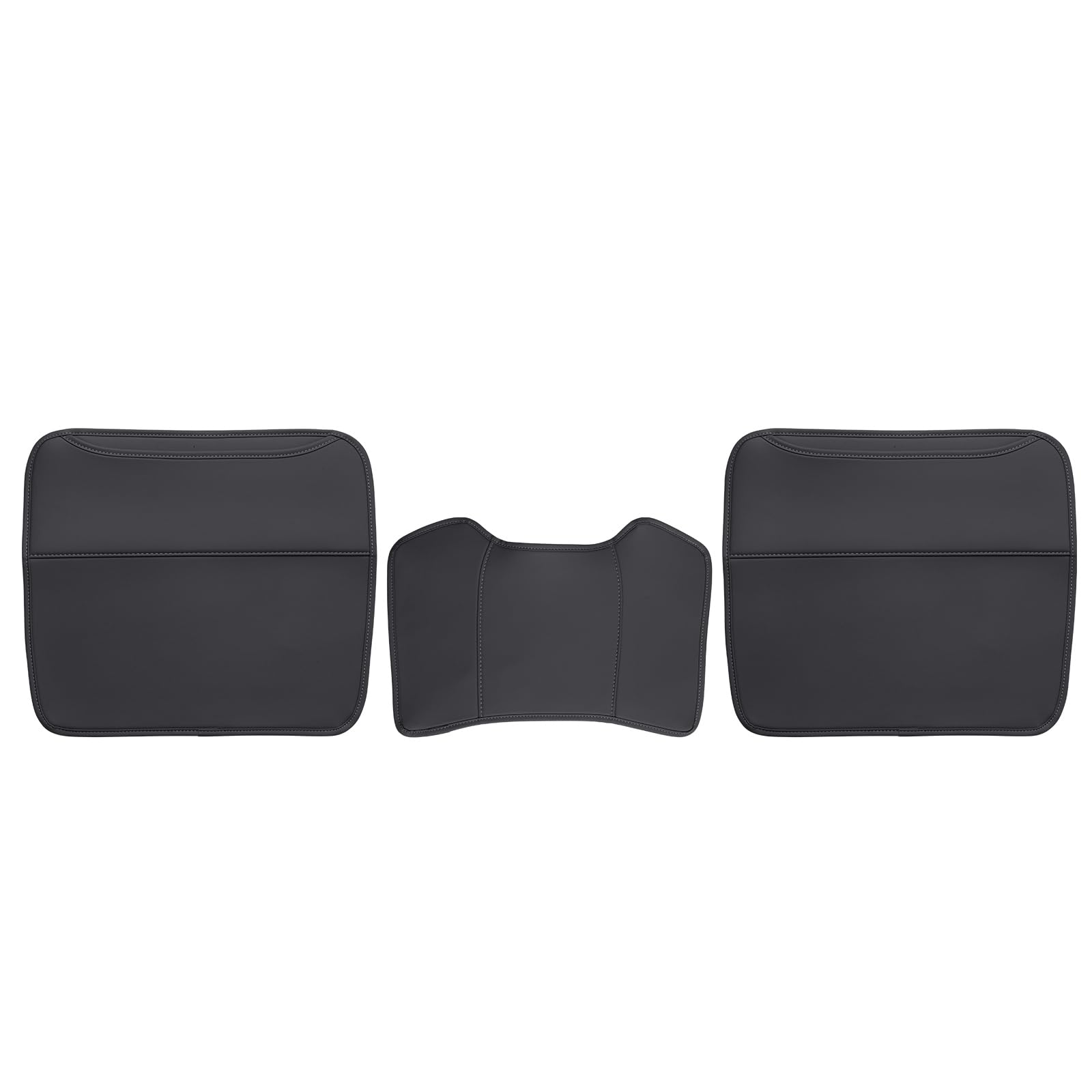 Compatible with 2023-2025 Lexus RX Children's Leather Seat Backrest Kick Protection Pad RX350 RX450H RX500H Additional Organizer Pocket Waterproof and Scratch resistant Protective Cover 3 Black