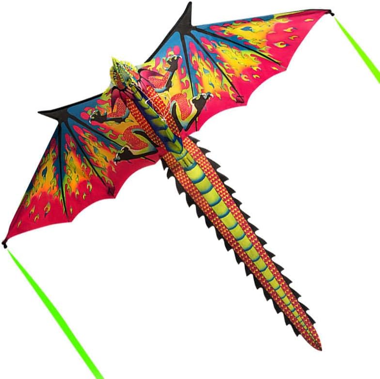 Miniatura 5 de Cometas de dragón 3D para adultos y niños, fácil de volar, juguete de playa, actividades al aire libre, 51 x 40 pulgadas, grande, línea única,