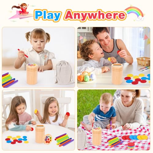 Montessori Spielzeug ab 1 Jahr, Spielzeug ab 1 2 Jahre Mädchen Jungen Baby Spielzeug Geschenk Mädchen Jungen 1 2 Jahre Farbe Sortierspiel Kinderspielzeug Motorikspielzeug Holzspielzeug ab 1 Jahr