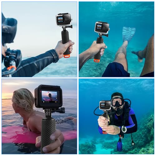 YnewL 60M/197FT 26PCS Unterwasser Wasserschutzgehäuse Set mit Tauchfiltern Schwimmender Griff, Kompatibel Go Pro Hero 13/12/11/10/9 Black Zubehör Tauchset, KameraTauchzubehörset