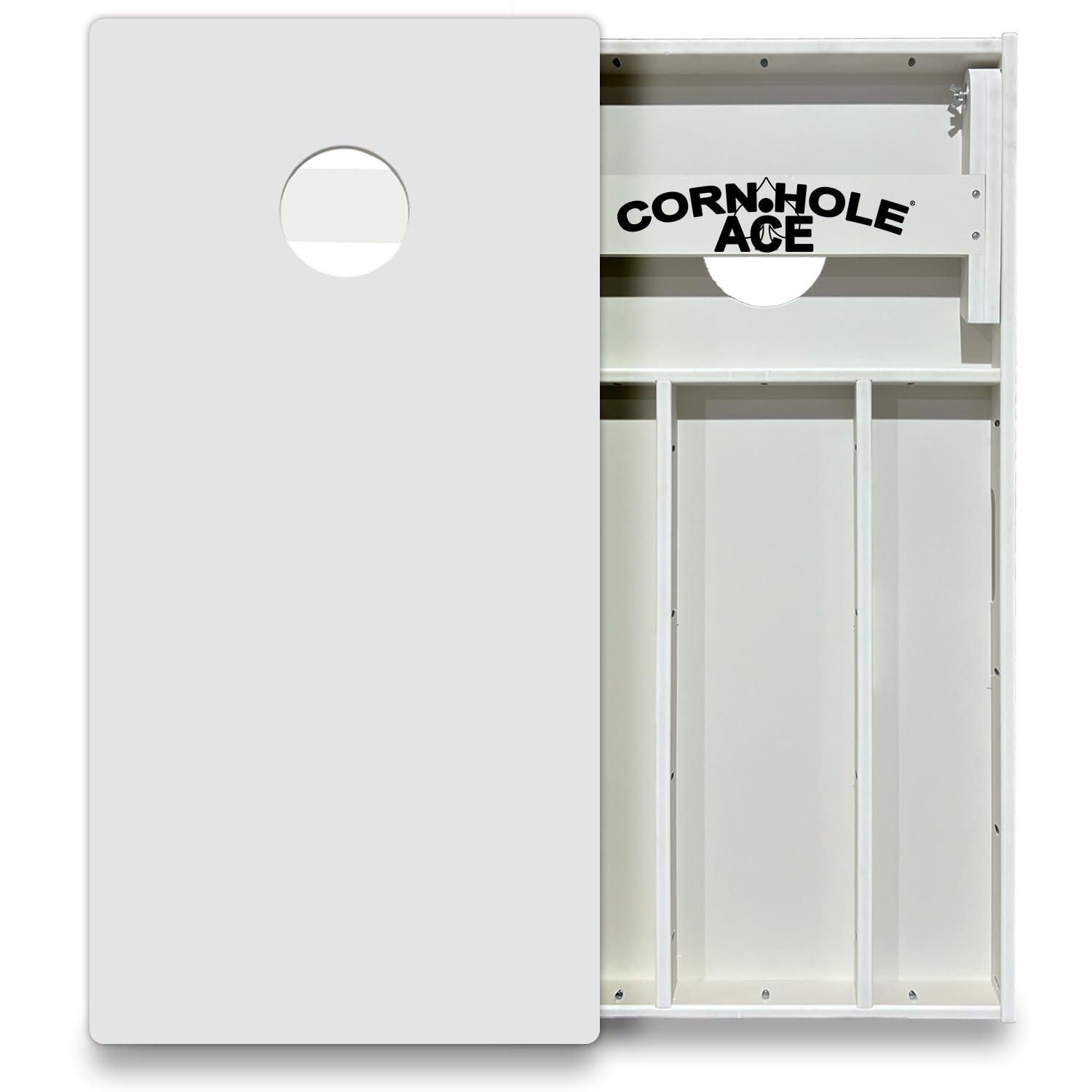 CornholeAce All Weather Professional Cornhole Boards | Plain Not Coated | Made of 3/4 inch PVC, Includes Handles, Official Pro Tournament Style, Waterproof