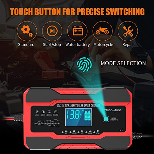 Yonhan Battery Charger 10-Amp 12V And 24V Fully-Automatic Smart Car Battery Charger thumb #3