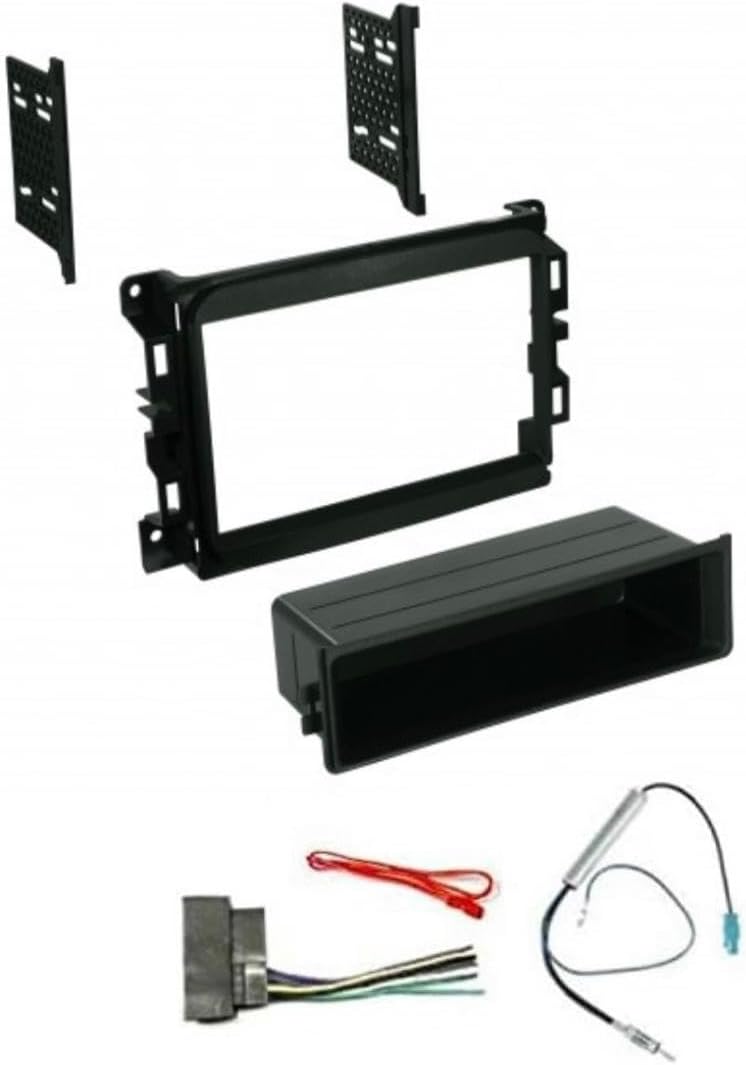 Single/Double Din Car Stereo Kit, Wire Harness, and AM/FM Radio Antenna Adapter -Made for Dodge Ram: 2013-2018 1500/2500/3500 (No Factory 8.4" Screen Vehicles) -No Factory External Amp Vehicles