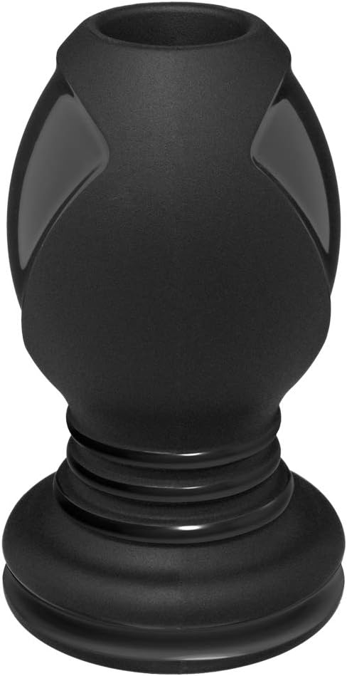 Doc Johnson Platinum Premium Silicone - The Stretch - Hollow Butt Plug - Large - Black