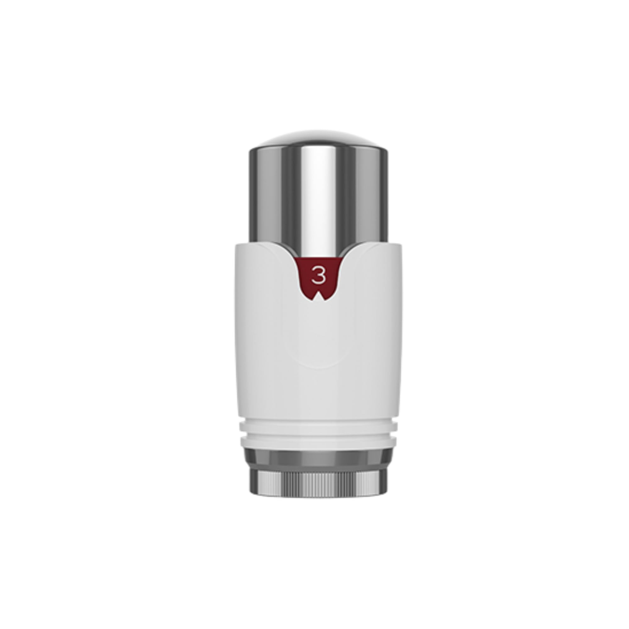 Thermostatic Radiator Valve TRV Head Only Replacement – Drayton TRV4 Compatible, M30 x 1.5 Radiator Thermostat Control Knob, Chrome & White – Hulthor