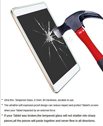 Premium 9H Hardness Wear-Resisting Tempered Glass Screen Protector Film Guard Shield Saver Armor Cover Compatible with Samsung Galaxy Tab E 9.6" SM-T567V Tablet