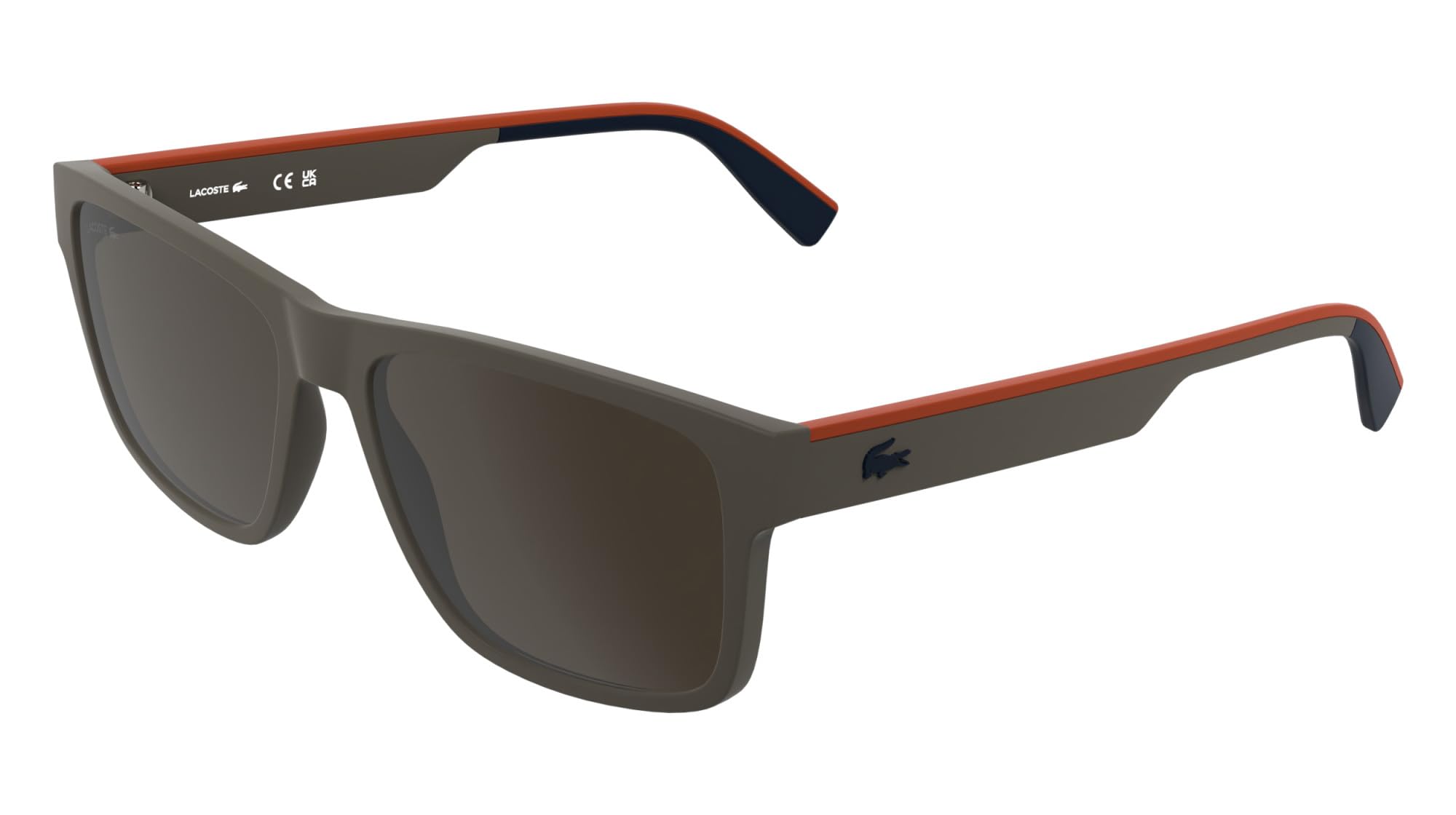 Lacoste Men's Sunglasses L6076S - Matte Taupe with Solid Brown Lens