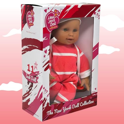Image of The New York Doll Collection 11 inch Soft Body Baby Doll in Gift Box - 11 inch Baby Doll Toy for Kids, Boys, Girls and Toddlers - Baby Doll Pacifier Accessory & Blanket Included