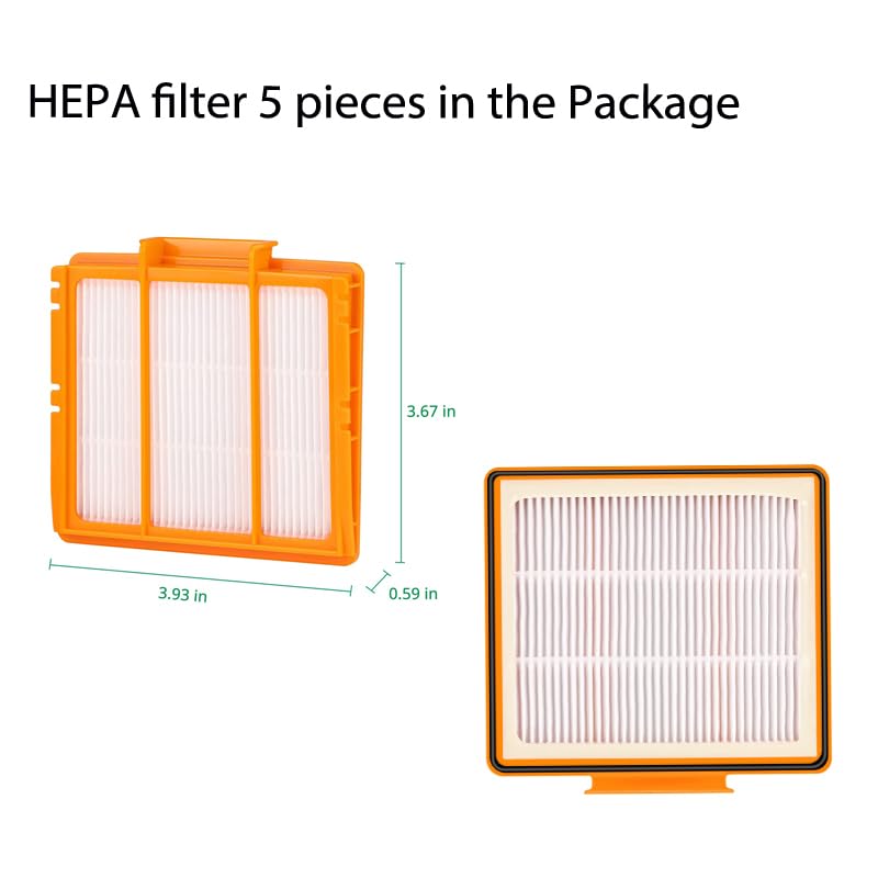 Image of Accessories Replacement Part Kit for Shark Power Detect /Detect Pro AV2800ZE AV2810YS RV2820YE AV /RV2820ZE 2 Main Brush Roll, 5 HEPA Filters, 8 Side Brush, 2 Self-Clean Base