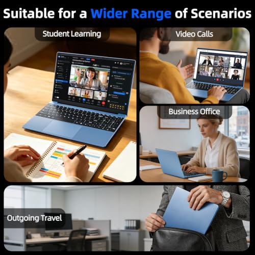 Image of 15.6'' AI Laptop with Office 365, 6GB RAM 128GB SSD