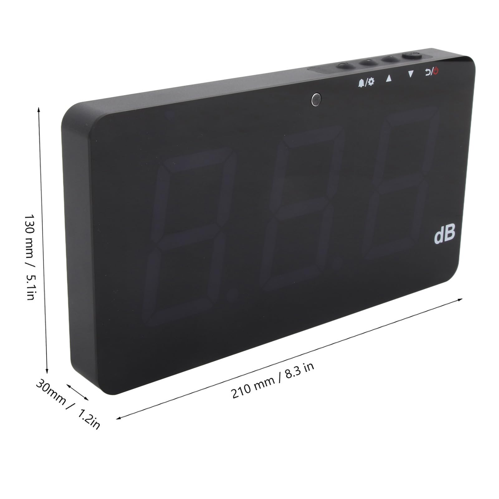 Medidor de nivel de sonido de alta precisión, probador de ruido de decibelios de medición con pantalla LCD con rango de medición de 30 130 dB (dB) u oficina en casa