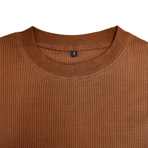 Men's Crewneck Dress Thermal Sweater Waffle Pullover Sweater for Men Mens Long Sleeve Waffle Sweaters2