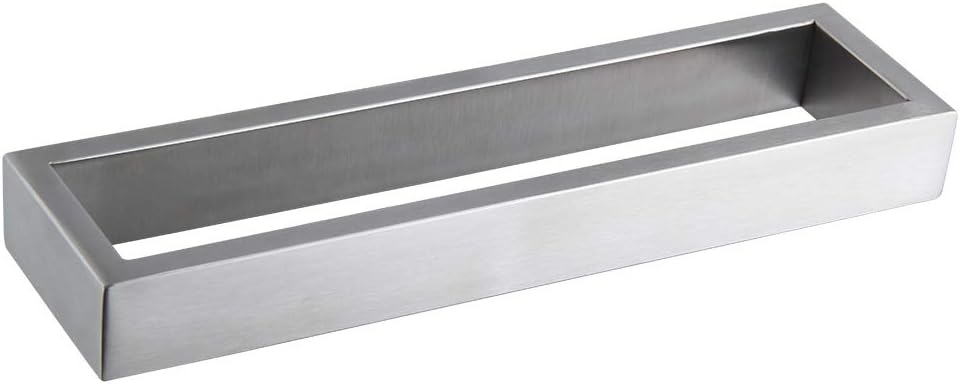 Bathroom Towel Ring Wall Mounted Hand Towel Bar Modern Square Style Towel Rack Brushed Stainless Steel, D69018BN