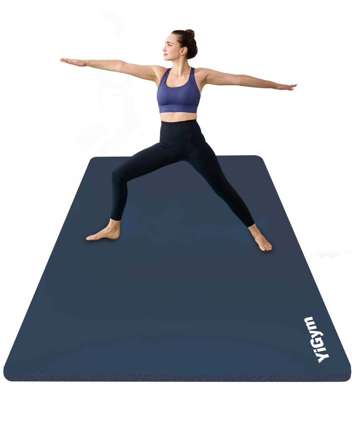 Tappetino da ginnastica, 195 x 90 cm, grande tappetino da yoga, spessore 10/15 mm, XL | Con tracolla e borsa, antiscivolo, per interni, esterni, casa, palestra, ginnastica, pilates