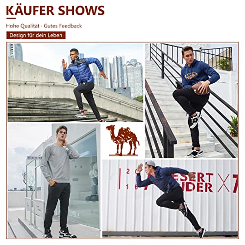 CAMEL CROWN Joggingbroek voor heren, hoge taille, sportbroek, sweatbroek, vrijetijdsbroek, katoen, lange damesbroek voor joggen, hardlopen, fitness, trainingsbroek met zakken - Image 7
