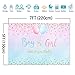 Mocsicka Boy or Girl Gender Reveal Decoration, Blue or Pink Dots Balloon Party Backdrop, 7x5ft Gender Reveal Banner Supplies