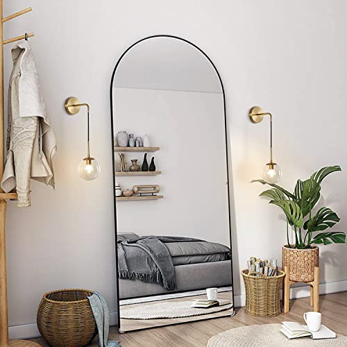 Image of KCO Lighting Modern Gold Globe Wall Sconce Mid Century Raw Brass Round Glass Wall Mounted Light Minimalist Vanity Adjustable Cord Wall Lamp for Bathroom Mirror Bedside Stairs (Amber)