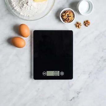 MAAUVTOR 5kg/1g Kitchen Food LCD Digital Kitchen Scale Weighing Scale High Precision Electronic Food Scales Diet Scales Measuring Tool-Black