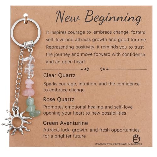Tyqour New Beginnings Gift for Women Crystal Keychain New Job