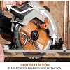 Evolution R165CCSL-Li 6-1/2 Cordless Circular Saw | Multi-Material Cutting Technology | 0-50 Bevel & 2-1/2 Adjustable Depth | Includes Multi-Material Blade, Battery & Charger