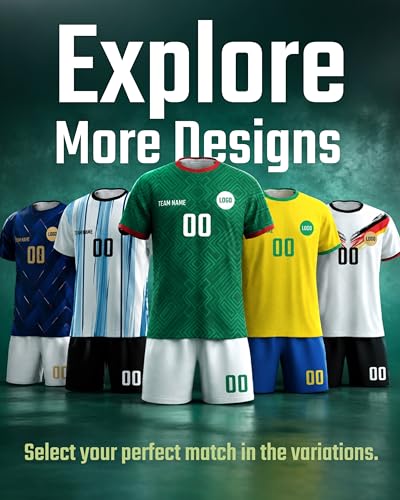 Custom Soccer Jersey with Name Number for Kids Adults, Personalized Football Shirt Pajamas Loungewear Set, Breathable Fan Uniform for 2026 Gameday Tournament, Camisa de Futbol para Hombres Kids. (ES) — view 5