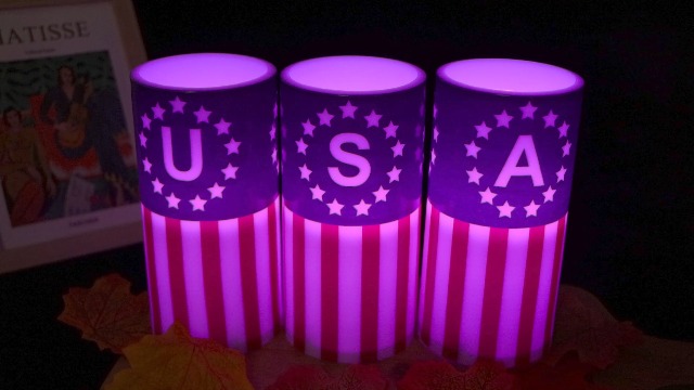 Image of Patriotic Candles with Timer Remote Control, 6inch,3Pcs | 4th of July Candles for American Independence Day Decorations,250th Anniversary American Flag LED Candles