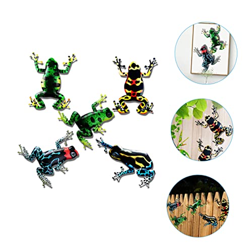 5Pcs Frog Wall Decor Vintage Home Decor Home Decoration Outdoor Ornament Garden Frog Statue Iron Wall Art Frogs Frog Figurine Iron Frog Garden Frog Decoration Frog Ornament Indoor #TOP1