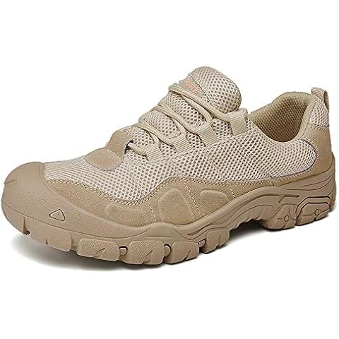 Mens Hiking Shoes Summer Breathable Non-Slip Lightweight Sneaker for Outdoor Trekking Walking Trailing Shoes Khaki Cover