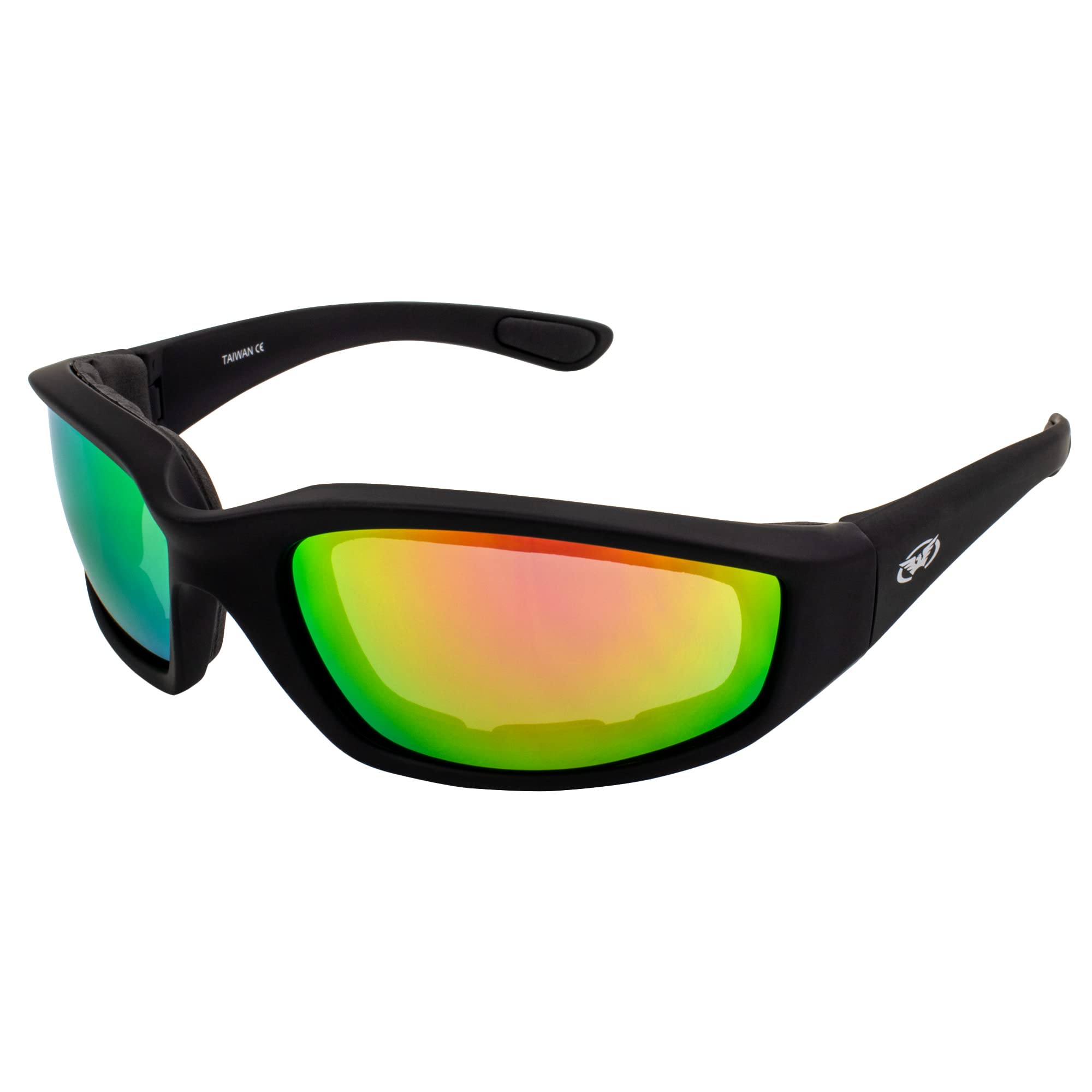 Global Vision Eyewear Black Frame Kickback Riding Glasses with GT Lenses