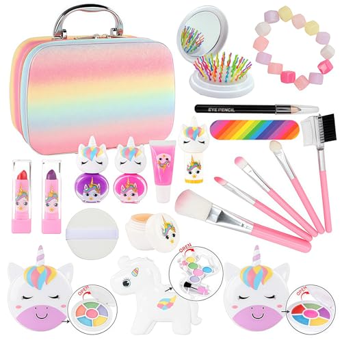 Maquillaje para Niñas 21pcs,Kit de Maquillaje de...