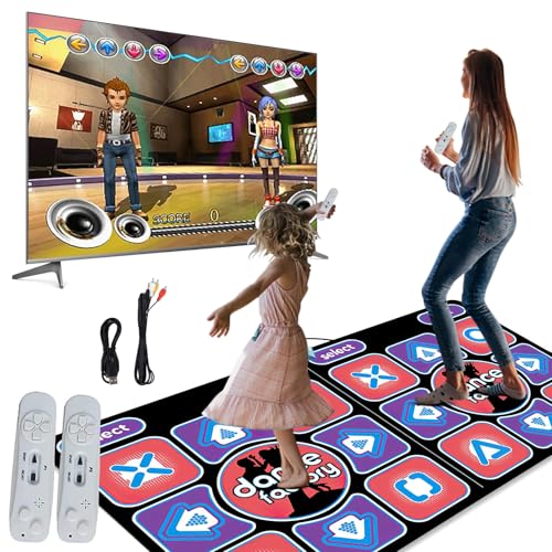 3% off - Dance Mat for Girls, Light Up Dance Pad, Kids Musical Dance Play Mat with 100 Songs, 5 Game Modes, 2-Player Interactive Fitness Mat for TV & Computer Games, Fun Christmas Birthday Gift for Boys & Girl