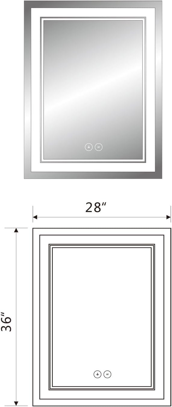 Exсluѕіvе Dіѕсоunt 60% Prісе Better Home Better Life BHBL 28 x 36 in Vertical Dimmable LED Bathroom Mirror with Anti-Fog Function (DK-C-CK160-D)