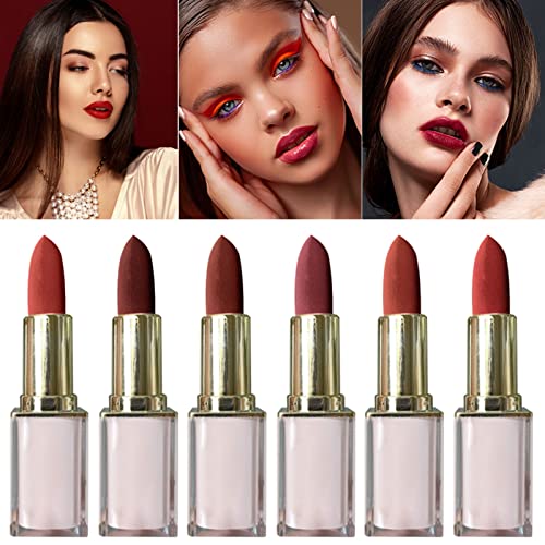 Hmdabd It Vitality Lip Flush Stain Crystal Square Tube Shape Velvet Fog Face Lasting And Not Easy To Fade White Lipstick Stain Lipstick（E #TOP4