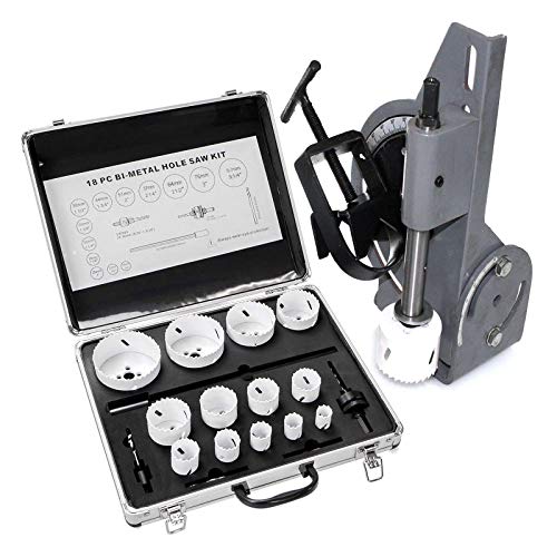 9TRADING 60 Degree Tube & Pipe Notcher with 18 pc Bi-Metal Hole Saw
