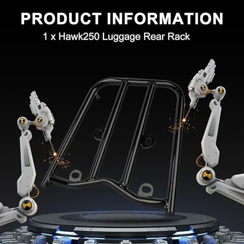 image for Hawk 250 Rear Rack - PSLER Motorcycle Luggage Rear Rack Storage Rack B