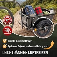 MONZANA Fahrradanhänger mit 90L Kunststoffwanne – Ansicht 5